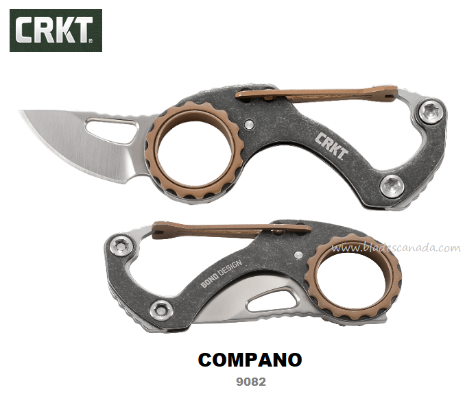 CRKT Compano Compact Slipjoint Folding Knife, Steel Handle, CRKT9082